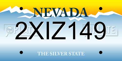 2XIZ149 Nevada License Plate
