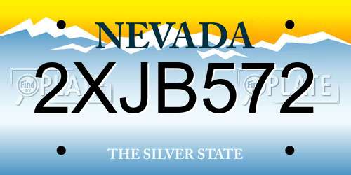 2XJB572 Nevada License Plate