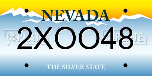 2XOO48 Nevada License Plate