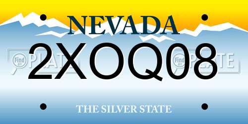2XOQ08 Nevada License Plate