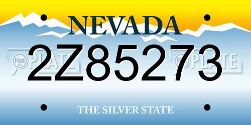 2Z85273 Nevada License Plate