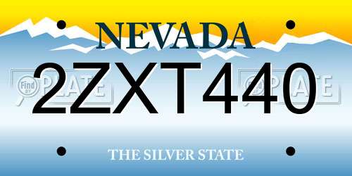 2ZXT440 Nevada License Plate