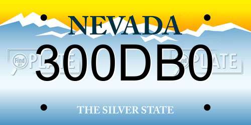 300DB0 Nevada License Plate