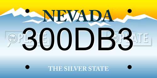 300DB3 Nevada License Plate