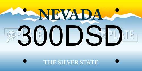 300DSD Nevada License Plate