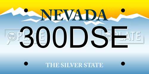 300DSE Nevada License Plate