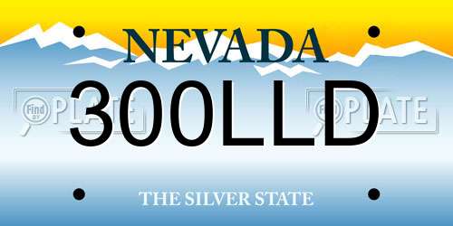 300LLD Nevada License Plate