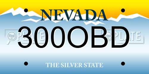 300OBD Nevada License Plate