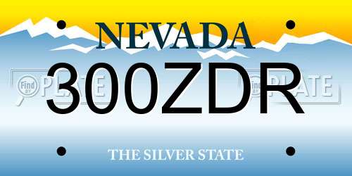 300ZDR Nevada License Plate