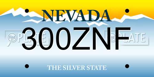 300ZNF Nevada License Plate