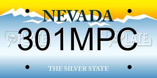 301MPC Nevada License Plate