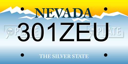 301ZEU Nevada License Plate