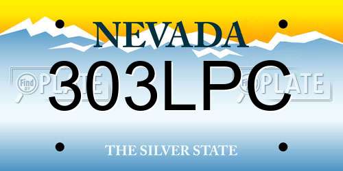 303LPC Nevada License Plate