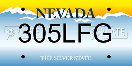 305LFG Nevada License Plate