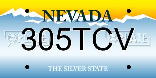 305TCV Nevada License Plate