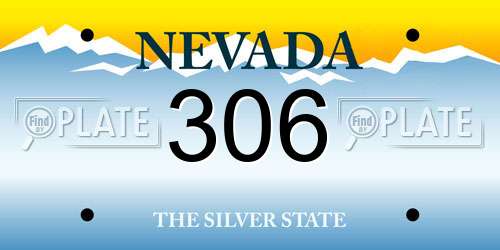 306 Nevada License Plate