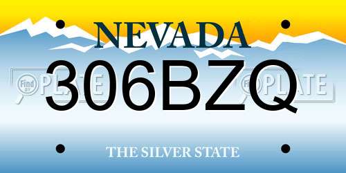 306BZQ Nevada License Plate