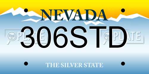 306STD Nevada License Plate