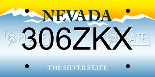 306ZKX Nevada License Plate