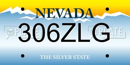 306ZLG Nevada License Plate