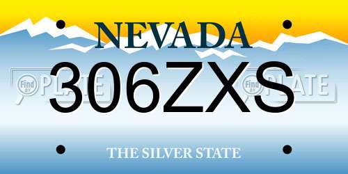 306ZXS Nevada License Plate