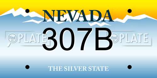 307B Nevada License Plate