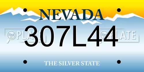 307L44 Nevada License Plate
