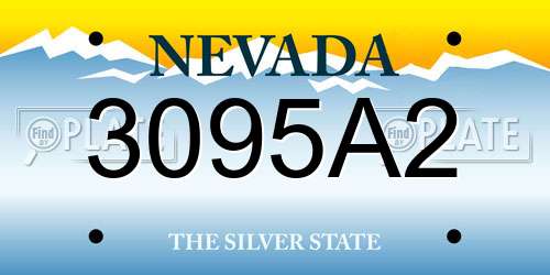 3095A2 Nevada License Plate
