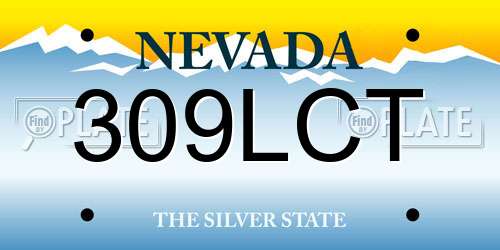 309LCT Nevada License Plate