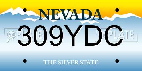 309YDC Nevada License Plate