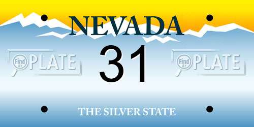 31 Nevada License Plate