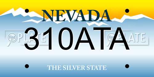 310ATA Nevada License Plate