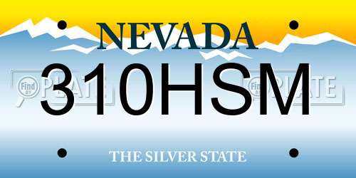 310HSM Nevada License Plate
