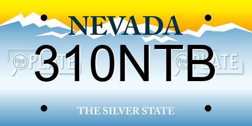 310NTB Nevada License Plate