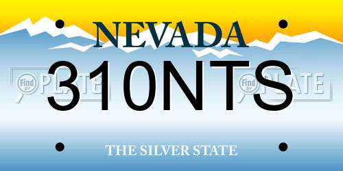 310NTS Nevada License Plate