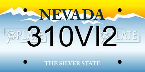 310VI2 Nevada License Plate
