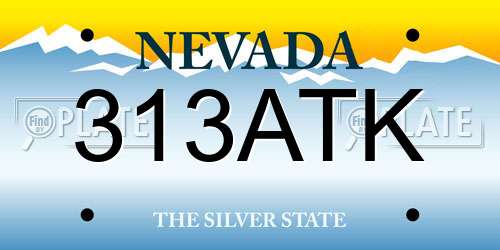 313ATK Nevada License Plate