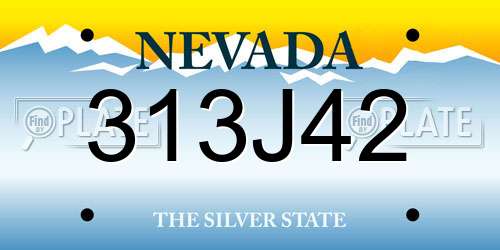 313J42 Nevada License Plate