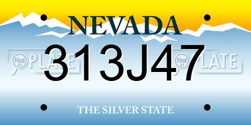 313J47 Nevada License Plate