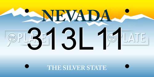 313L11 Nevada License Plate