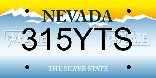 315YTS Nevada License Plate