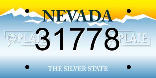 31778 Nevada License Plate