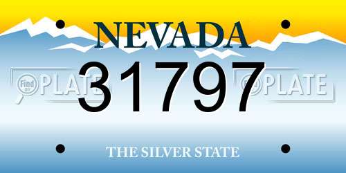 31797 Nevada License Plate
