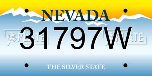 31797W Nevada License Plate