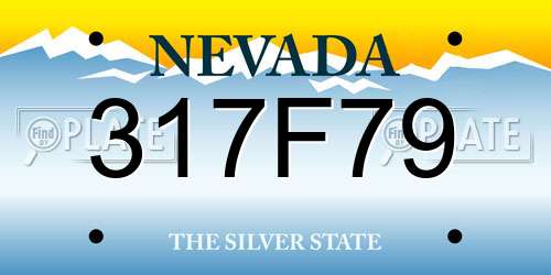 317F79 Nevada License Plate