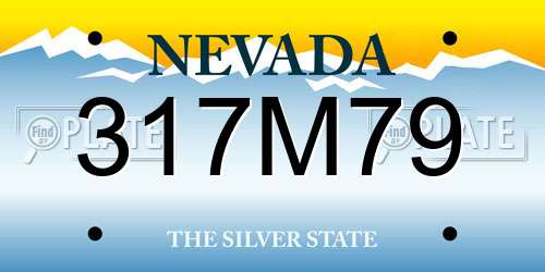 317M79 Nevada License Plate