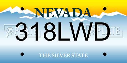 318LWD Nevada License Plate