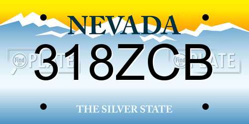 318ZCB Nevada License Plate
