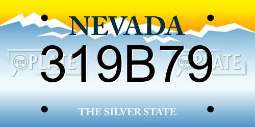 319B79 Nevada License Plate