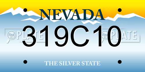 319C10 Nevada License Plate